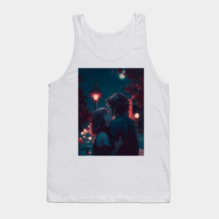 Beautiful anime couple in valentine's day evening Tank Top